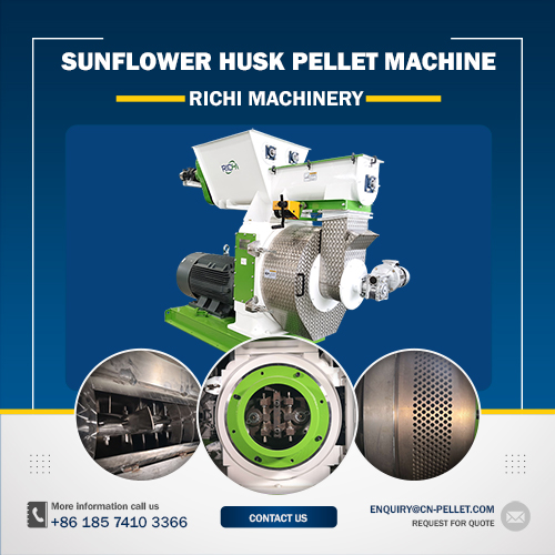 richi sunflower husk pellet machine for sale