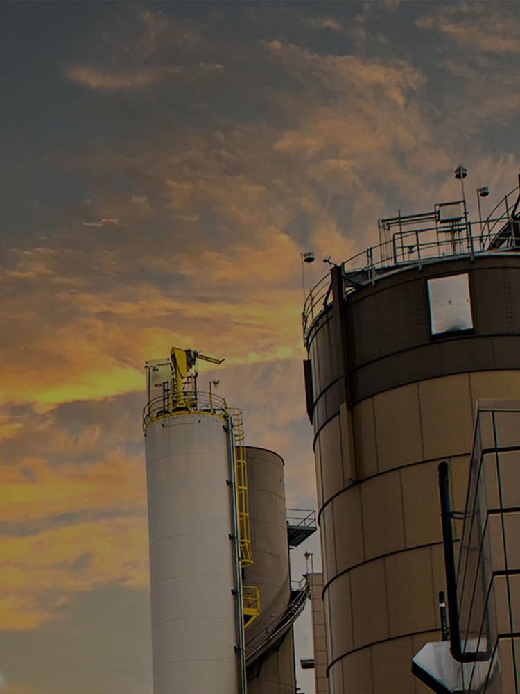 Panorama of a biomass pellet factory