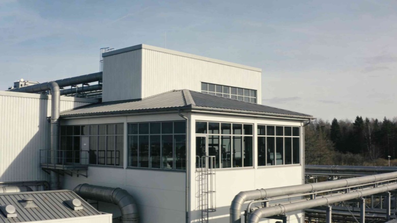 Cow dung processing plant