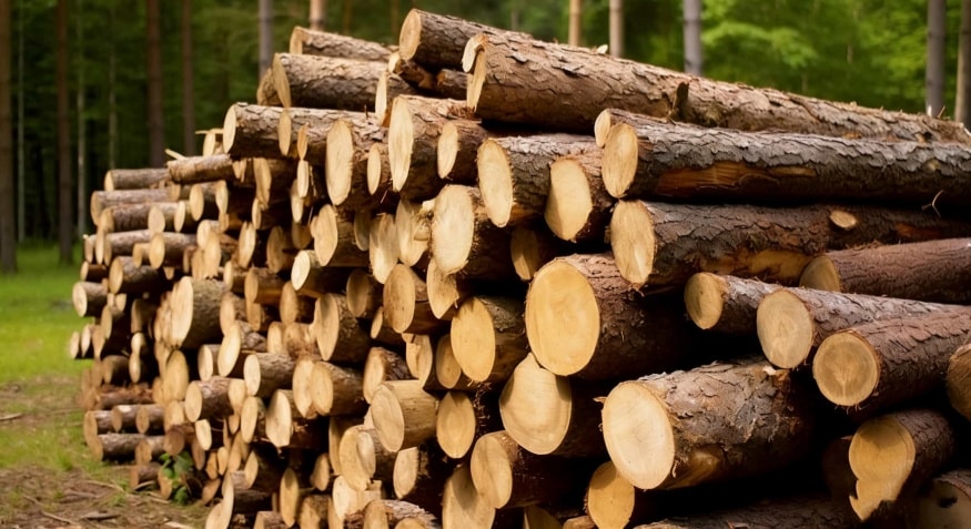 log pellet production line